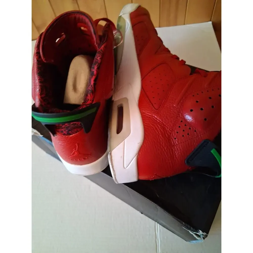 Air Jordan 6 Retro Spizike History of Jordan Varsity Red 694091-625 Men's Size14